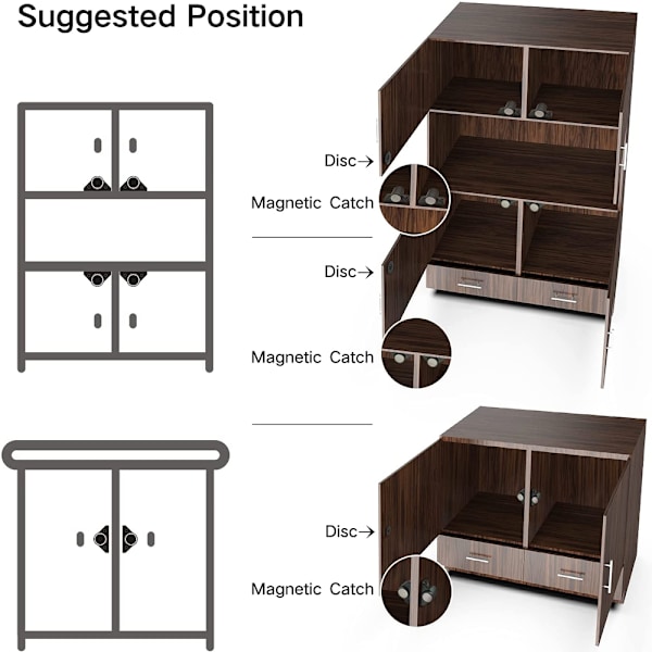 Magneettiset lukot Magneetit huonekaluihin Kaappimagneetteja, magneettisia ovien sulkimia