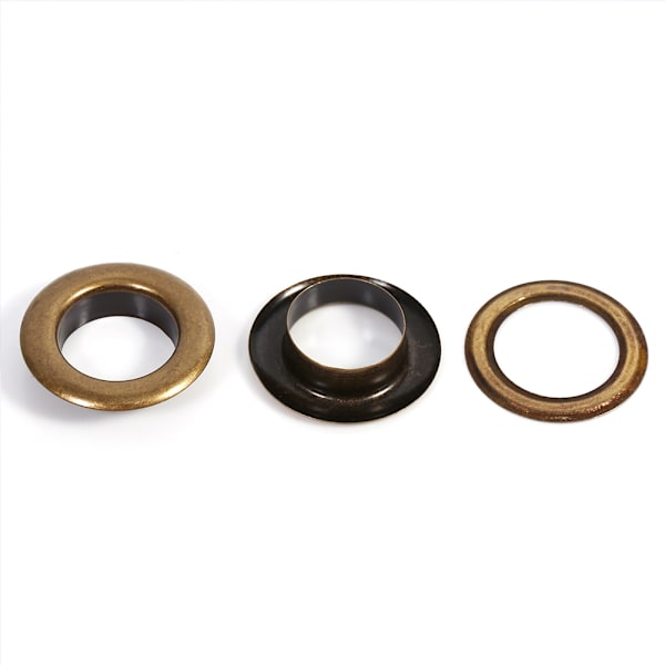 20 set brons svart guld runda öljetter läderhantverk DIY-tillbehör 12 mm
