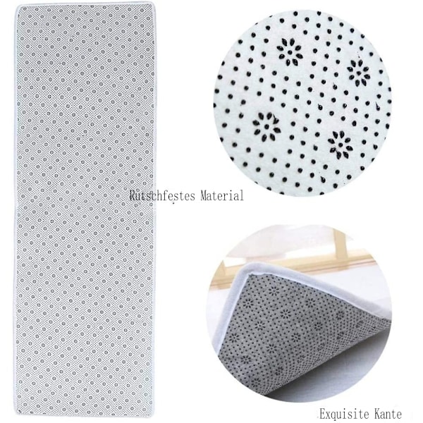 Festlig Jul Löpare, Halkfri Tvättbar Korallfleece Matta för Inomhus Utomhus Dekoration, Jul-tema Design Starkt Grepp,