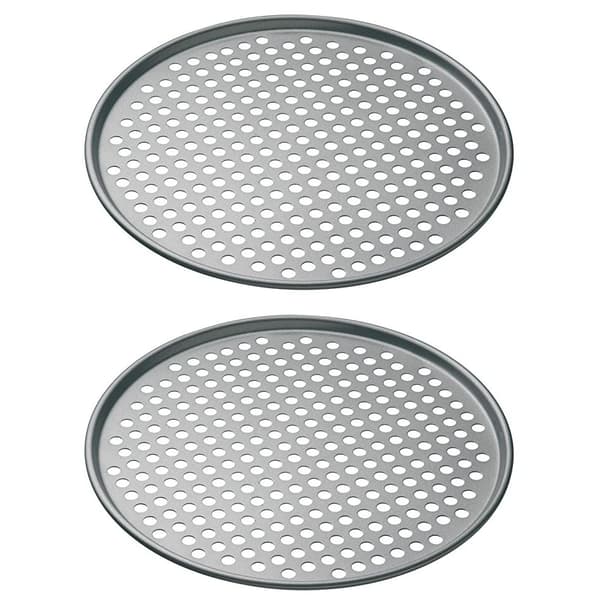 Pizzaform, non-stick pizzabakeform med hull, karbonstål, ∅ 32 cm