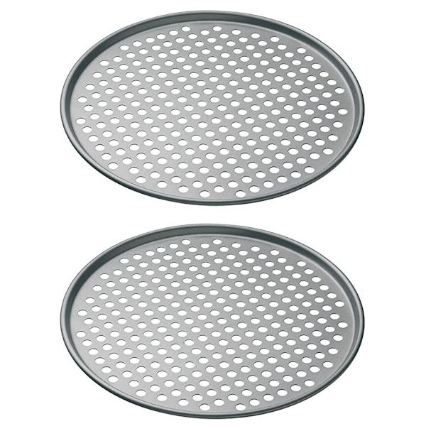 Pizzatallrik, non-stick pizzabakplåt med hål, kolstål, ∅ 32 cm