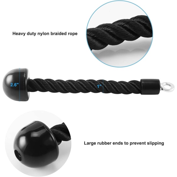 Pull Down Rope Single Grip Triceps Bicep Träningsfäste för