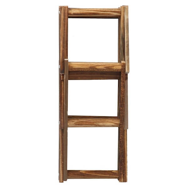 Fällbar vinskåp i furu, hållbar, elegant, enkel vinställskåp för hem, hotell, kontor, rostad färg, 6 flaskor