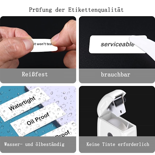 Kompakt, bärbar bläckfri etikettskrivare för smart hemorganisation, direkt termisk teknik säkerställer högkvalitativ utskrift utan bläck eller toner,