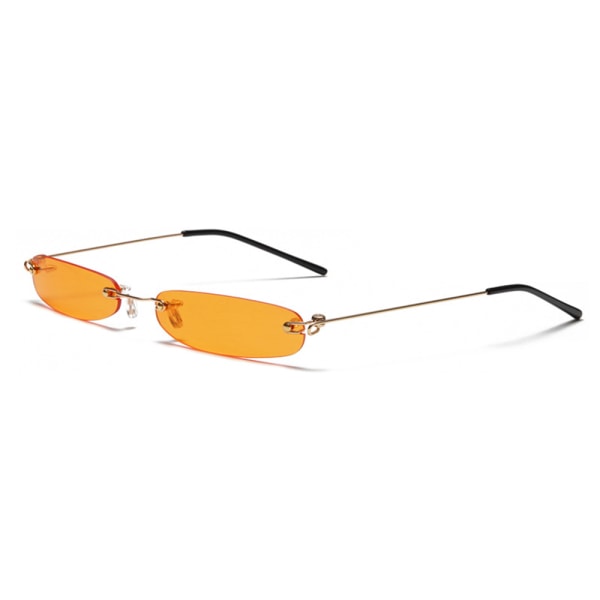 Slanke rektangulære solbriller uden kanter Vintage Slank Clear