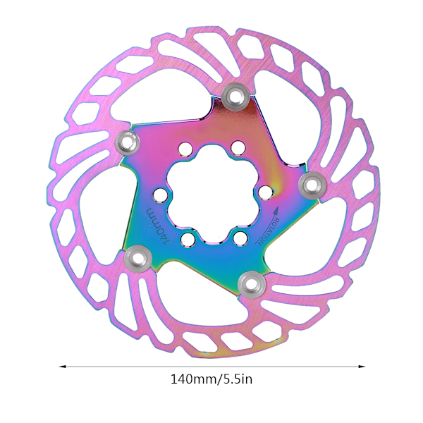 Vuoren Pyörä Pyöräjarrulevy Kelluvat Jäähdytysroottorit 5-napainen 140mm Pyöräilytarvike Värikäs