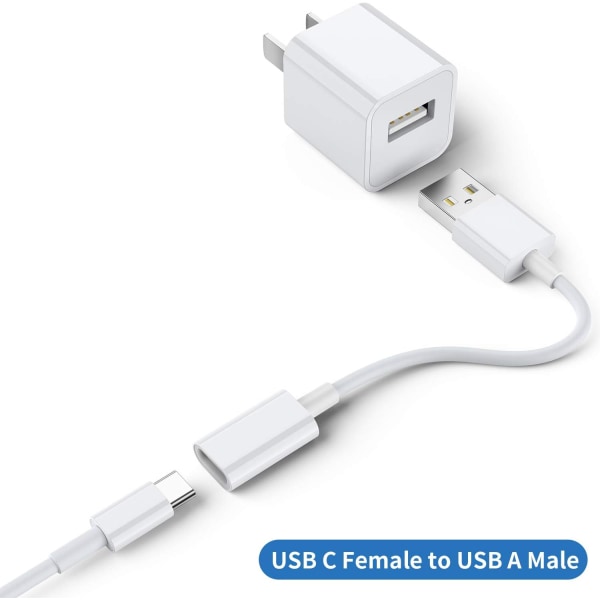 USB C hunn-til-USB-hann-adapter (3-pack), Type C til USB A