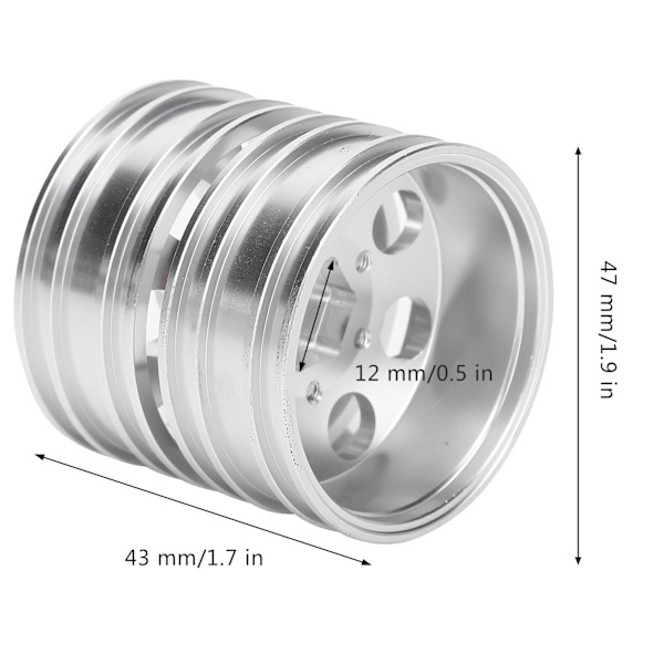 RC Tilhenger Foran Bakhjul Felger Nav med 7 Eiker for Tamiya 1/14 Traktor TilhengerBakre Hjul Felger