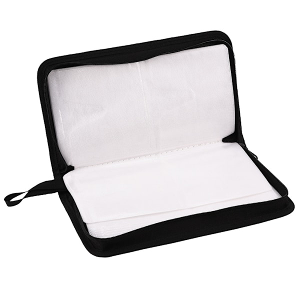 80 Discs Stor Kapacitet Bærbar PU Læder CD DVD VCD Opbevarings Etui Taske Organizer Holder Sort