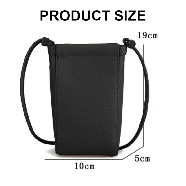 Small messenger bag PU mobile phone wallet transparent