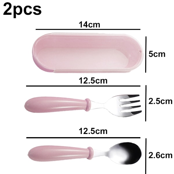 Bestikk i rustfritt stål for barn, bestikk for å spise, tåler oppvaskmaskin