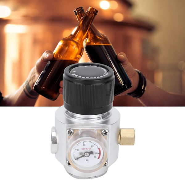 0-90PSI CO2 Regulator 3/8in Stainless Steel Soda Water Pressure Reducing Valve for Homebrew