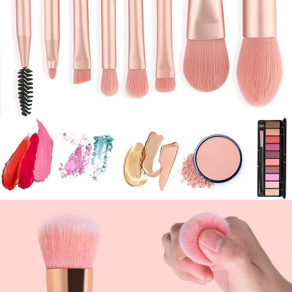 Makeupbørster, 8 stk. Makeupbørste Sæt, Professionel Syntetisk Makeup