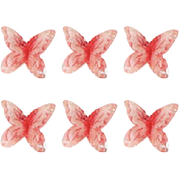 3D Nail Art Nail Butterfly Rose Nail Art Charm, Farverig Nail