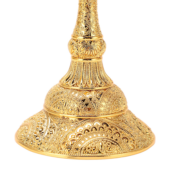 Guld Ljusstake Hållare Enstaka Huvud Retro Europeisk Galvanisering Polering Guld Konisk Ljusstakar Hög Ljusstake