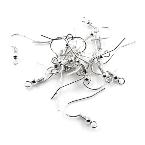 500 st örhängen krokar metall DIY örhängen krokar DIY smycken tillbehör för örhänge tillverkning silver