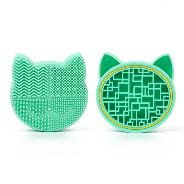Sminkborste rengöringsmatta med borsttorkhållare, Silicon Cat