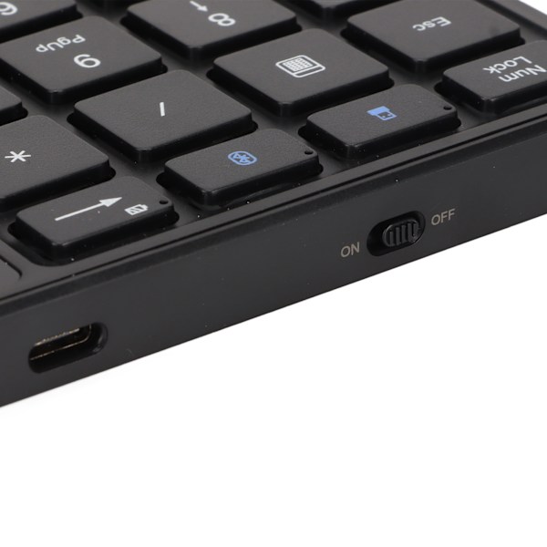 2 i 1 Trådlös Nummerplatta Touchpad 22 Tangenter Trådlös BT4.2 2.4G Typ C Laddning 500mAh Batteri Numeriskt TangentbordSvart