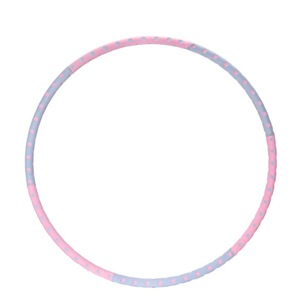 Vår Fitness Vuxen tungt rostfritt stål tvåfärgad skum hula hoop avtagbar sex sektioner åtta sektioner