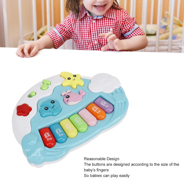 Baby Piano Leksak Söta Djurknappar Vacker Ljudkvalitet Standard Ton Elektroniskt Piano Tangentbord Pedagogisk Leksak