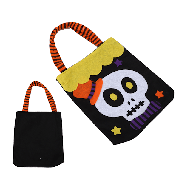 Halloween Tote Bag Genanvendelig Håndtaske med Håndtag til Thanksgiving Fest Daglige Fornødenheder Skelet