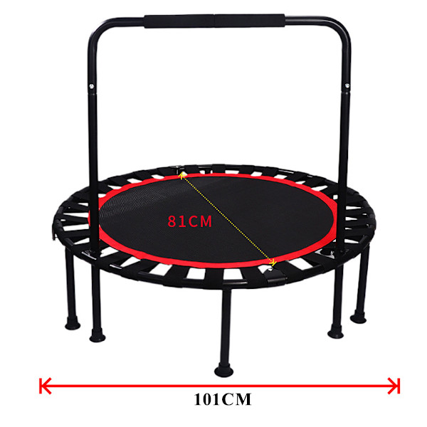 Sports trampolin til børn indendørs voksen foldbar fitness trampolin med armlæn bungee trampolin