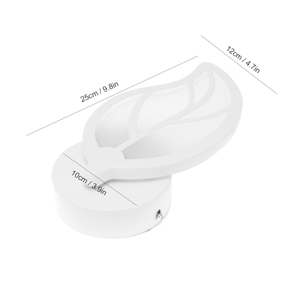 LED væglampe moderne akryl bladform lampe soveværelse korridor indretning varm hvid 12W 85265V