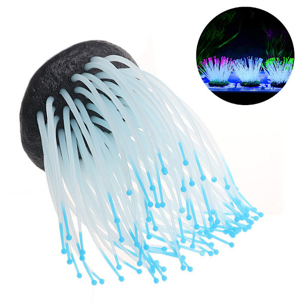 Akvariedekoration Glødende Kunstig Søanemone, til Akvarium