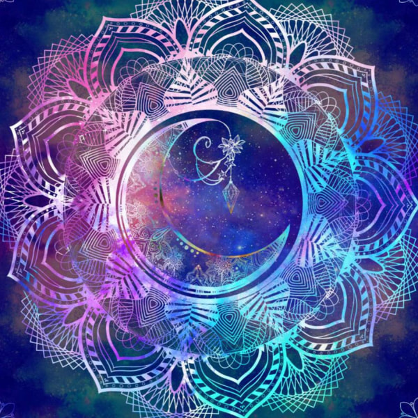 Tapestry Blue Starry Night Tapestry Mandala Celestial Moon