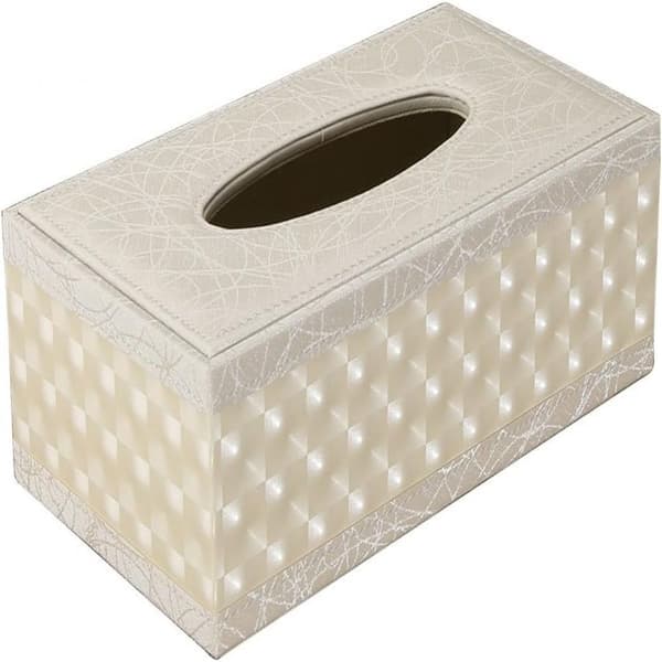 KingFom Moderne beige læder servietboks