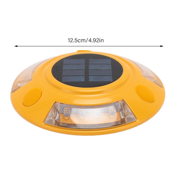 Solcellsdriven vägmarkering IP68 Vattentät Automatisk Aluminiumlegering LED Dockningslampa för Markdäckgång 1.8W 6V Vit Lampa