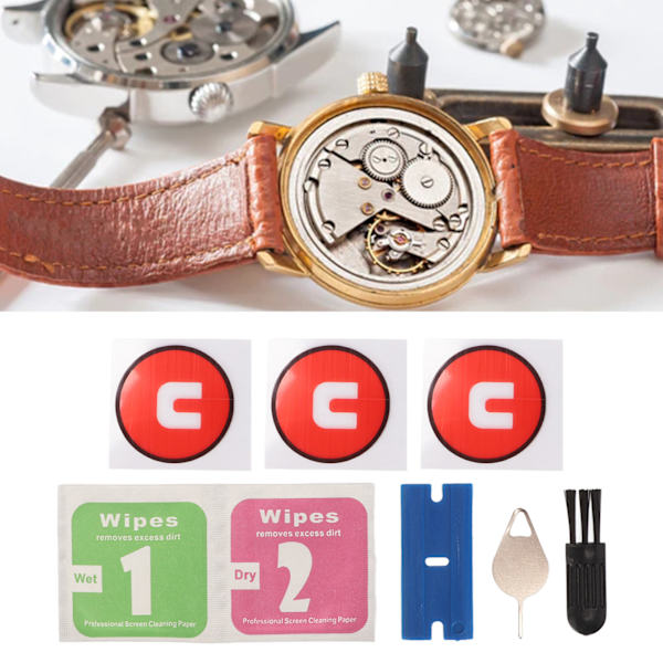 Ring Tape til genmontering af bagcoverglas til Samsung Galaxy Watch Active 2 til Galaxy Watch 3 bagcoverglas udskiftning 3 stk.