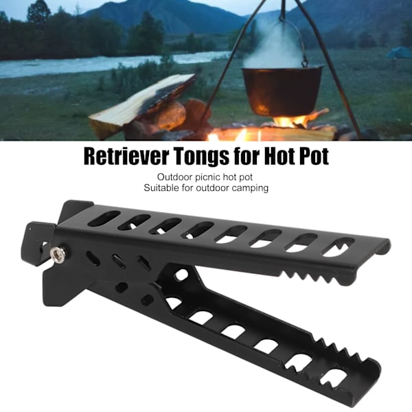 Skål Gryde Gripper Pan Gripper Varm Fad Pladeholder Grydeholder Løfter Klemme Klemme Sort
