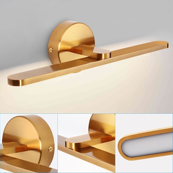 Dimbar E12 Glödlampor, Metallram Guld Finish, Förlängningsfäste för Bred Användning, Koppar Vägglampetter, Energibesparande LED-Lampa för Hem, Kontor,