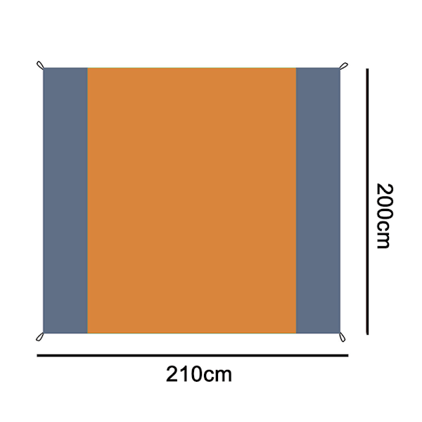 Picnic tæppe 200 x 210 cm strandtæppe vandtæt strandhåndklæde