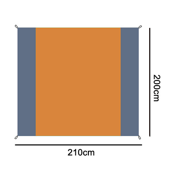 Piknikviltti 200 x 210 cm rantapiknikviltti vedenpitävä rantapyyhe
