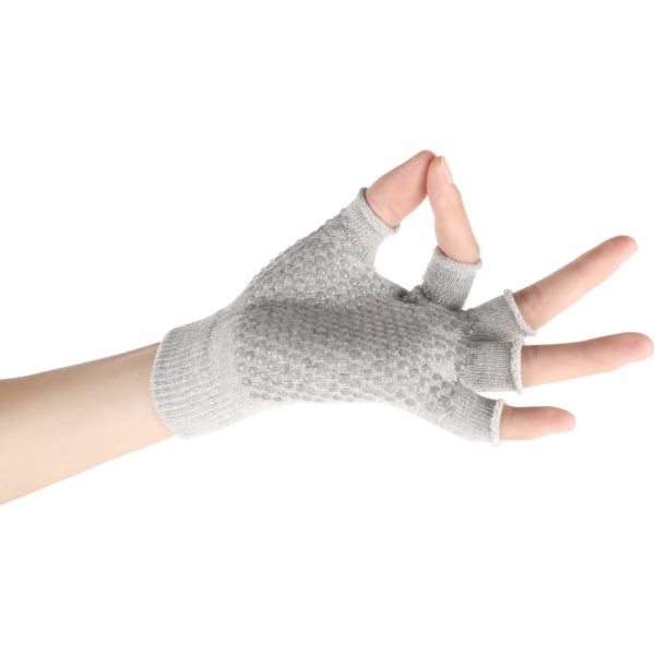 2-pack halkfria fingerlösa yogahandskar träningshandskar