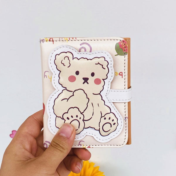 Kawaii Nalle Plånbok Söt Cartoon Korthållare Flickor Myntväska