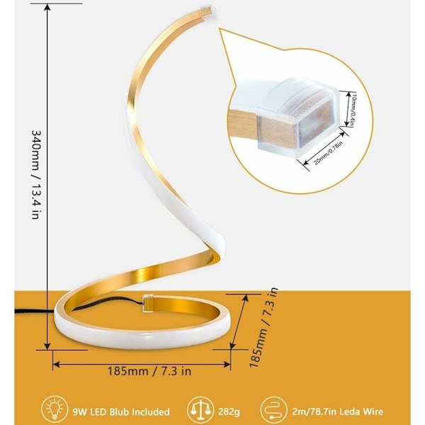 Dimbar LED Bordslampa, Modern Design Med Minnesfunktion för Ljusstyrka, Steglös Dimning Erbjuder Oöverträffad Flexibilitet, Aluminiumkonstruktion Med