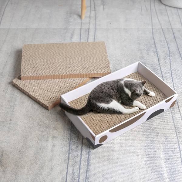 Kattklösbräda, katt leksak wellpapp klösbräda, för katter