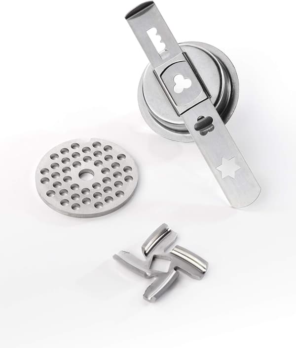 Fødevareprocessor i aluminiumslegering, manuel kødhakker med knive i rustfrit stål, stærk klammefiksering, nem at rengøre og samle