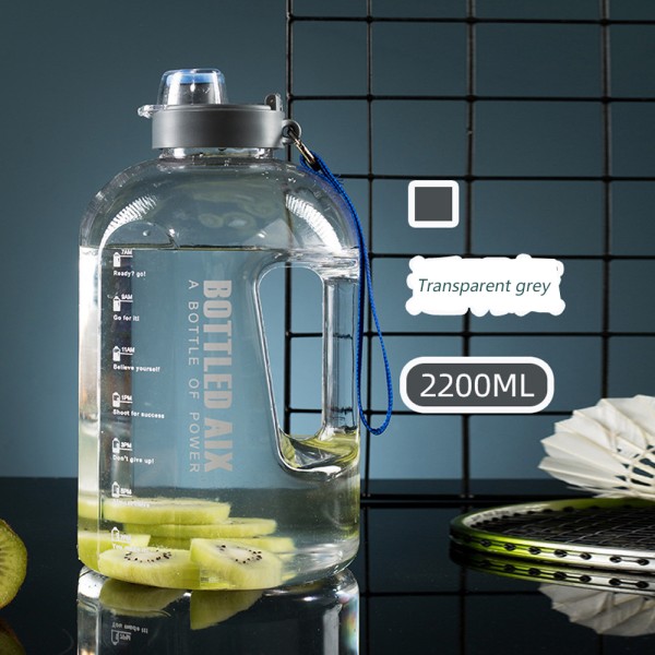 2,2L Vandflaske Med Halm - Vandkande - Motiverende Vand
