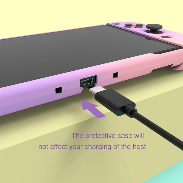 Spilkonsol Cover Gradient Ergonomisk Greb Spilkonsol Silikone Beskyttelsesetui til Switch