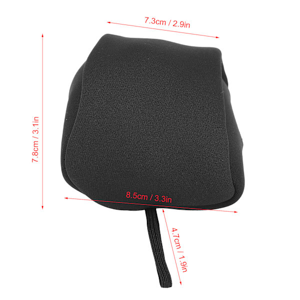 Polyester Baitcasting Reel Cover Beskyttende Etui Anti-kollision Fiskehjul Opbevaringspose (Sort)