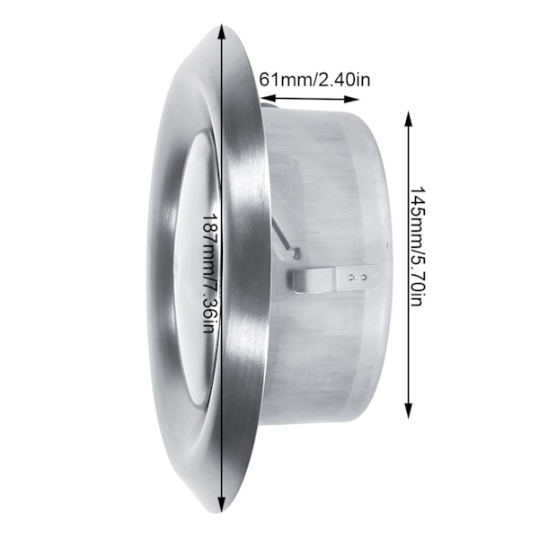 Adjustable Wall Ceiling Home Stainless Steel Air Vent Round Ventilation Duct Cover (150mm)