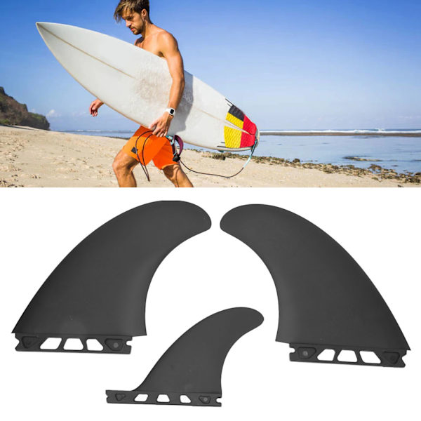 3 kpl:n surffinosarja Joustava Vakaa Kevyt Kestävä PVC-surffilaudan evä Ilmatäytteisille surffilaudoille Longboard