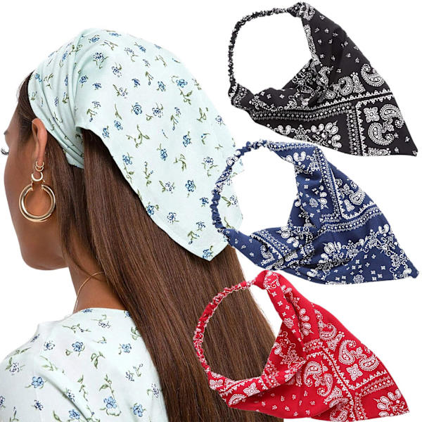 Naisten päänauhat, kolmiohuivi, bandana, turbaanihiusnauhat