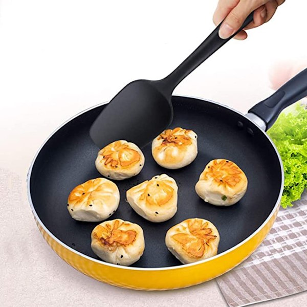 Spatelset, 6 Delar Livsmedelsgodkänd Silikon Köksredskap, Värmebeständiga upp till 446°C, Sömlös Design i Ett Stycke för Säkerhet för Nonstick-kokkärl, Flexibla