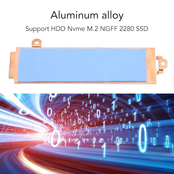 M.2 2280 SSD-kylflänsskydd med fäste för Alienware M15 R5 R6 G15 5510 5511 Aluminiumlegering Hårddisk Kylflänsskydd
