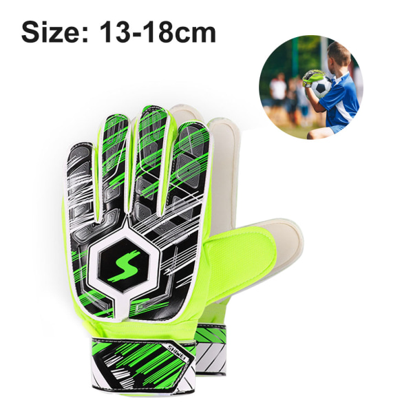Nuorten jalkapallomaalivahdin hanskat, joissa sormisuojaus ja kaksoiskappale